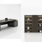 Hanhai long-cabinet executive desk and bookcase model page