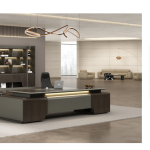 Office furniture catalogue page with conference and workstation models